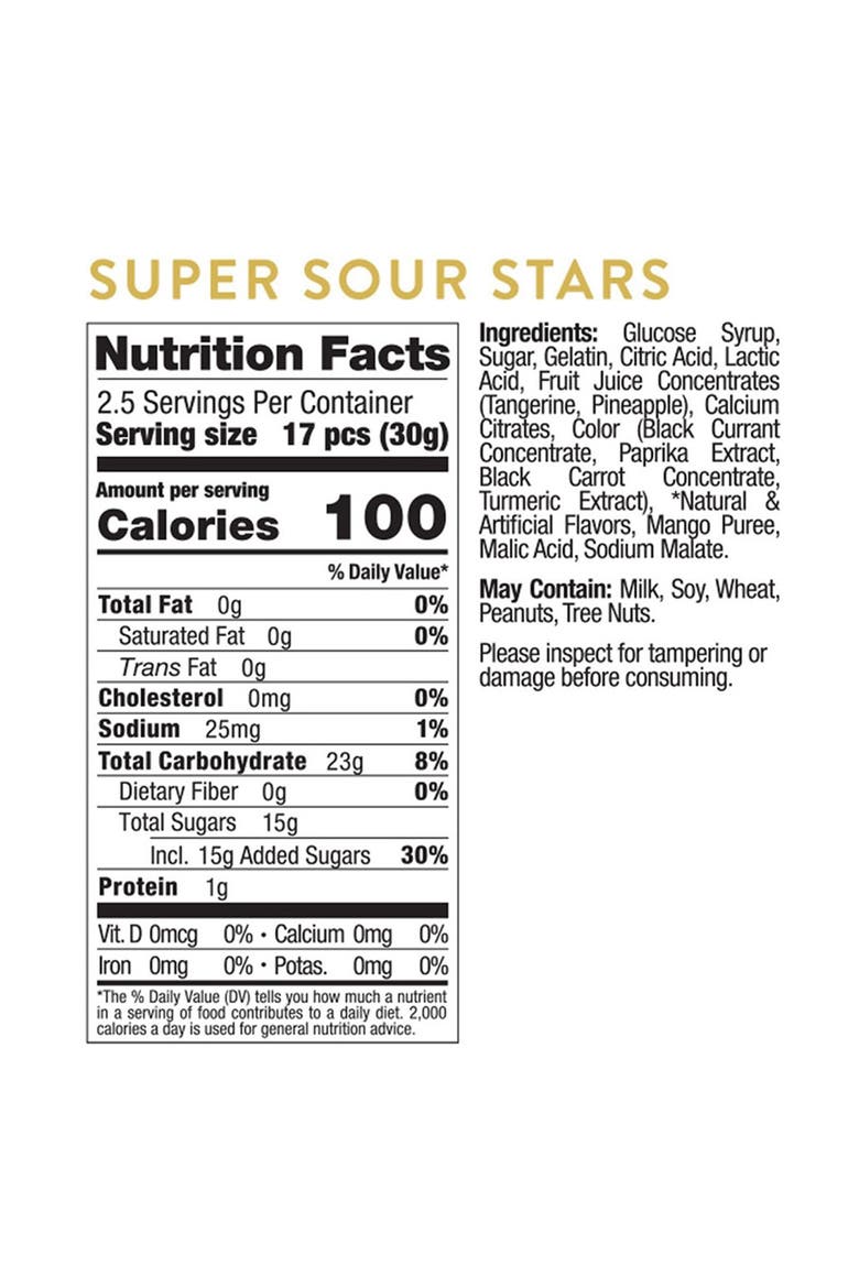 4-Piece Super Sour Stars Candy Set, Alternate, color, NO COLOR
