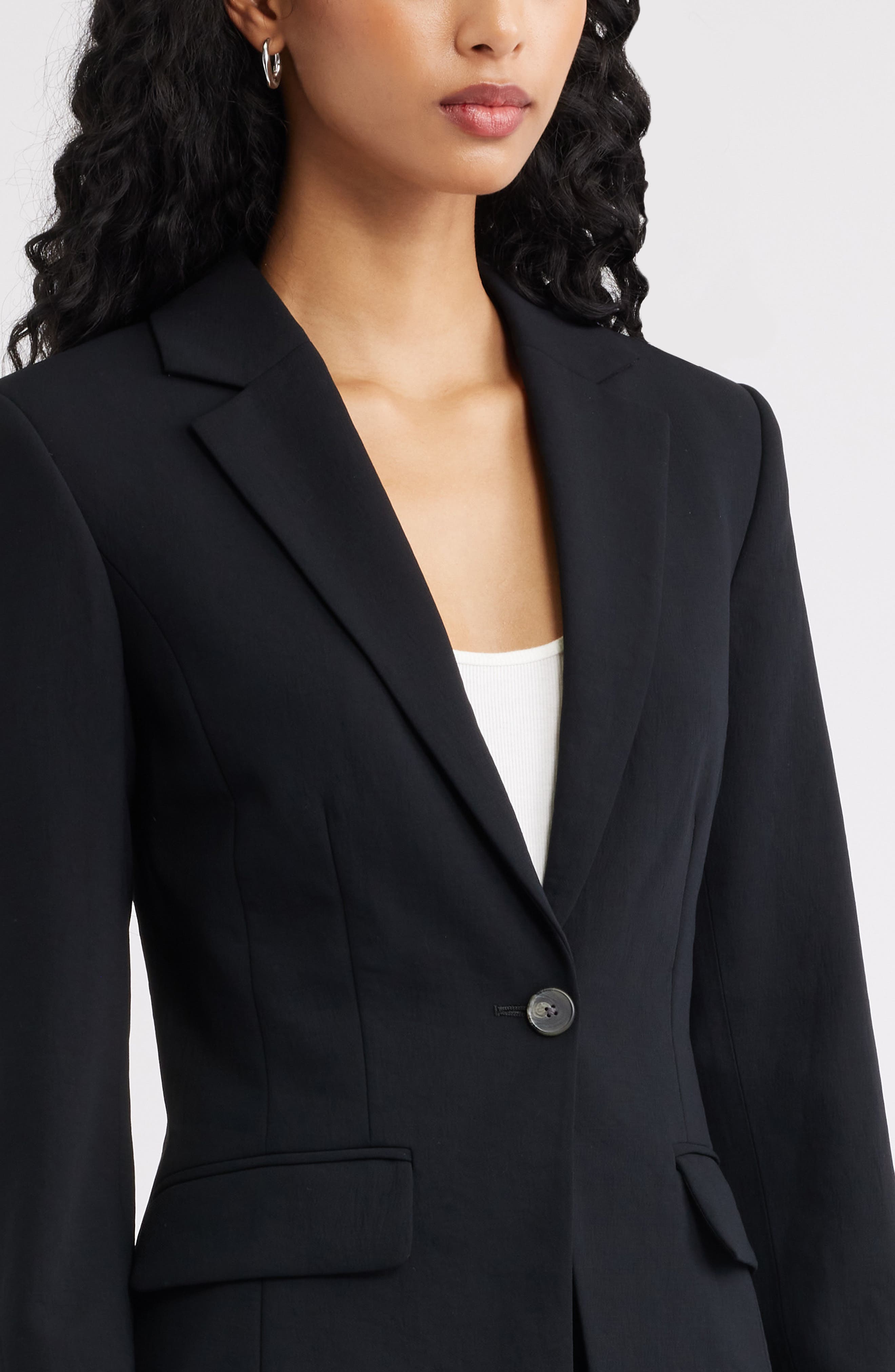 Женские пиджаки Open Edit Curator Crepe Fitted Blazer — фото 6