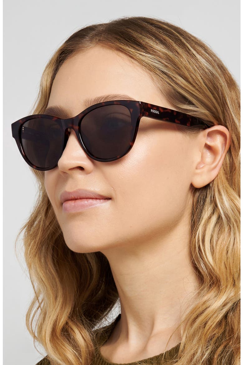 53mm Square Sunglasses, Alternate, color, HAVANA/ BROWN