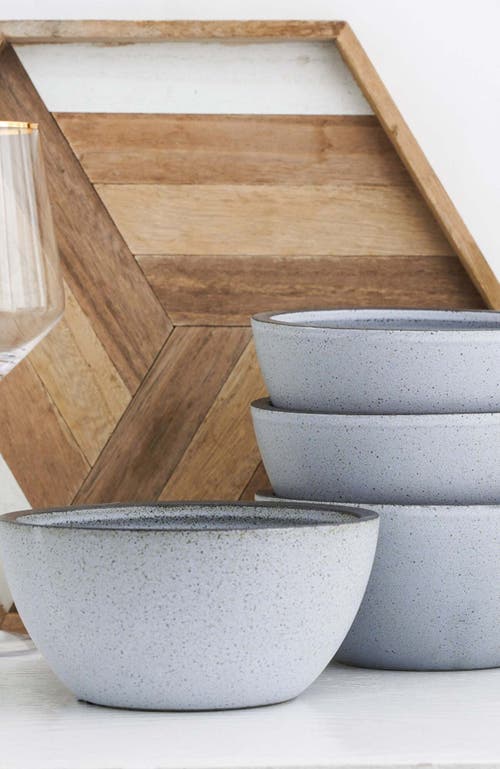 Stone Lain Tina Stoneware 4-piece Bowl Set In Blue