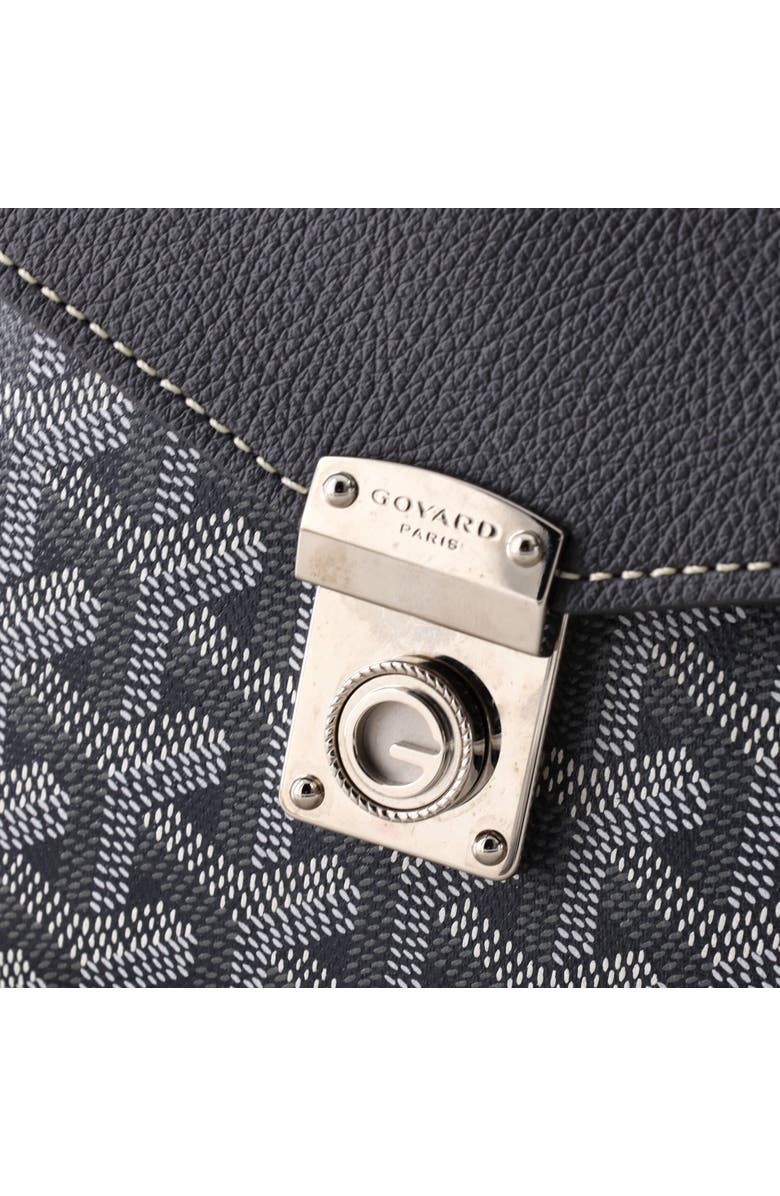 Pre-Owned Goyard Chypre Wallet on Strap Coated Canvas with Leather, Alternate, color, Gray