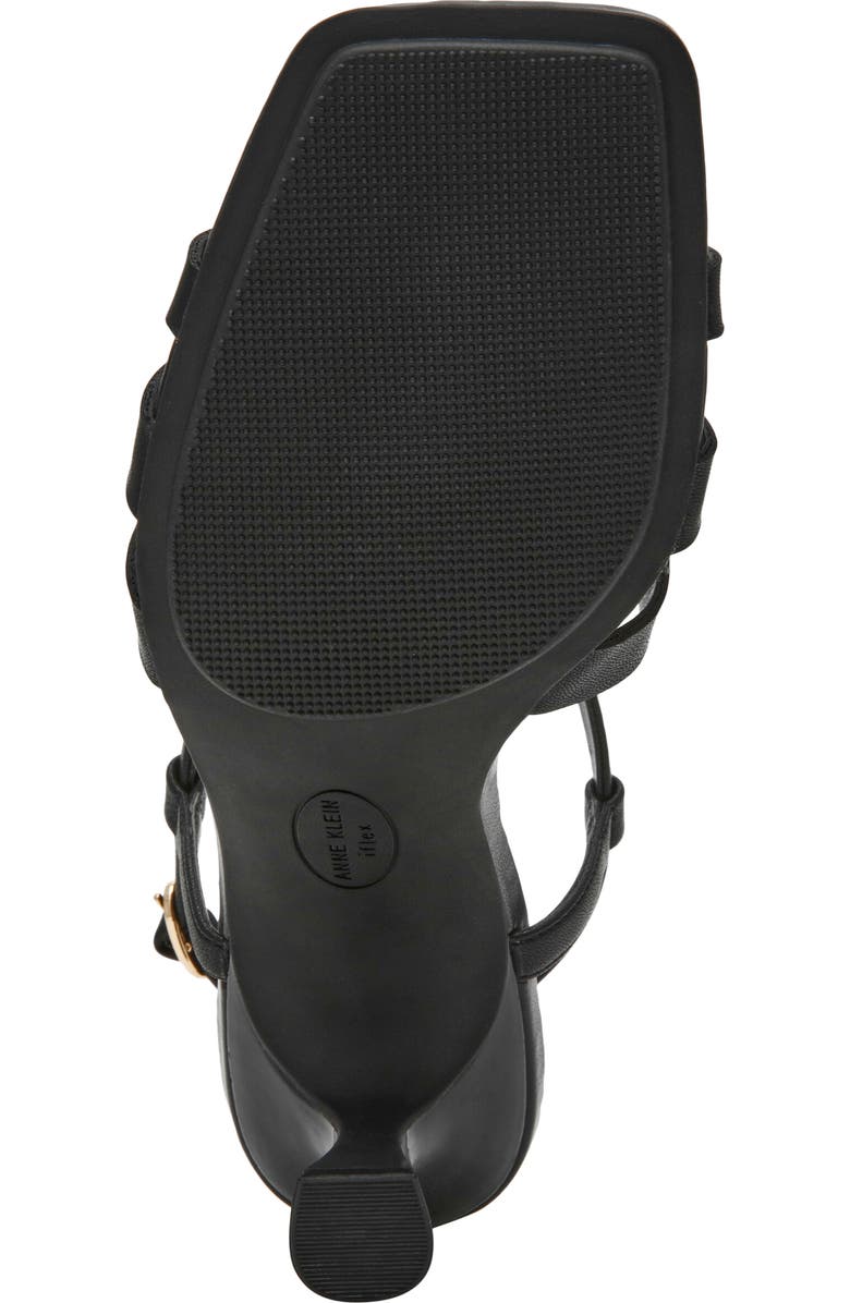 Anne Klein Jazlyn Ankle Strap Sandal, Alternate, color, Black Pu