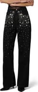 Joe's The Harlowe Stone Embellished High Waist Wide Leg Jeans