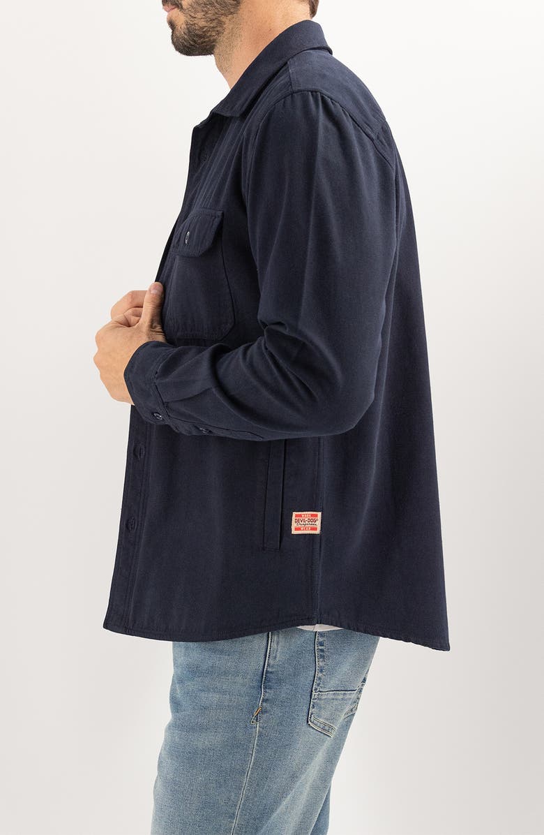 Devil-Dog Dungarees Cotton Canvas Shirt Jacket, Alternate, color,