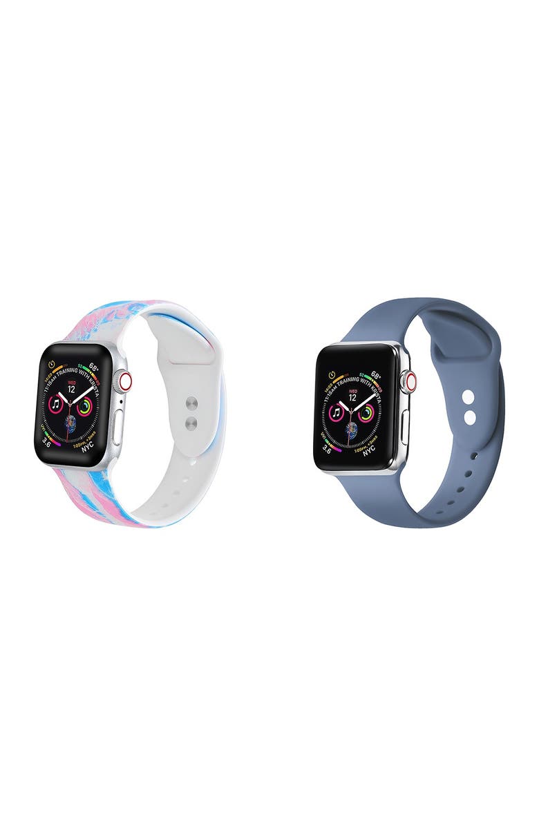 The Posh Tech Assorted 2-Pack Silicone Apple Watch<sup>®</sup> Watchbands, Main, color, 