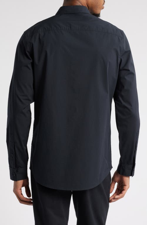 Open Edit Slim Fit Stretch Cotton Button-up Shirt In Black Caviar