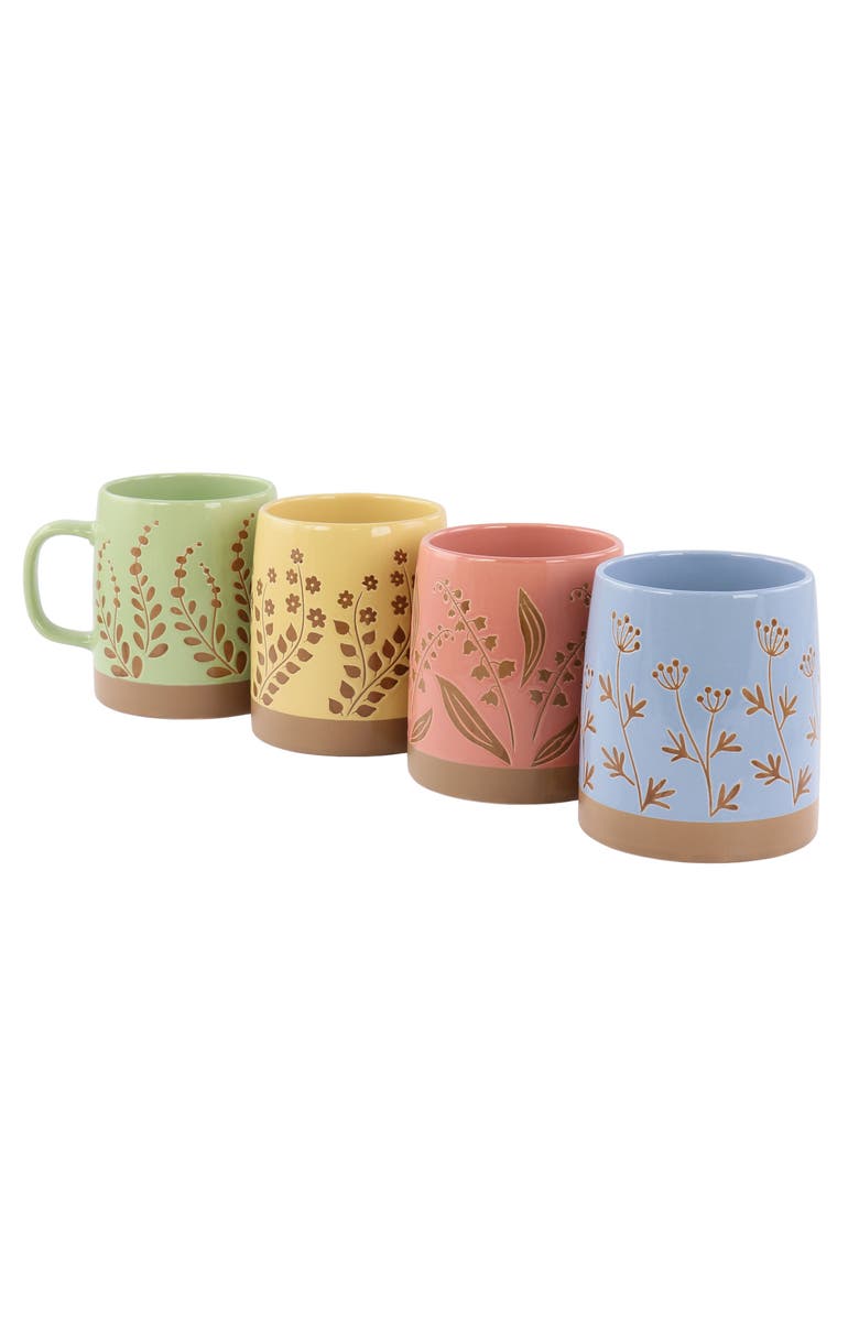 Gibson Garcelle 4 Piece 18 Ounce Round Stoneware Mug Set, Main, color, 
