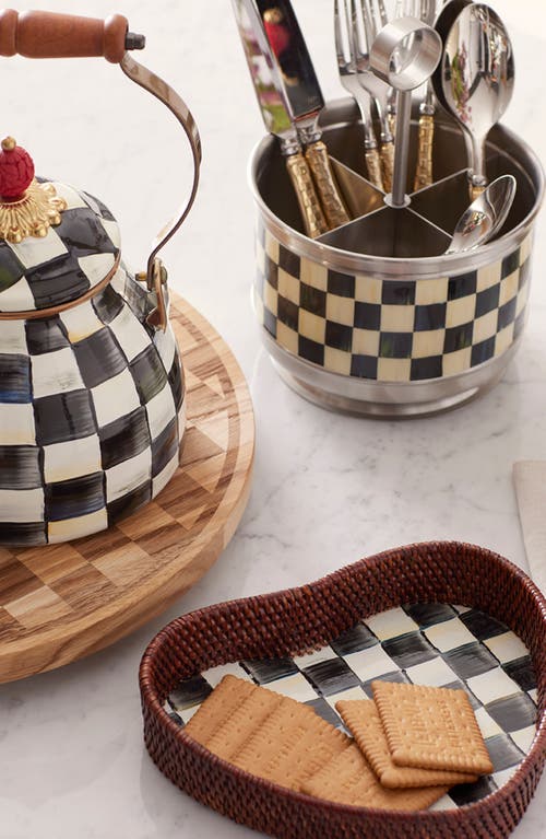 Mackenzie-childs Mackenzie Childs Courtly Check Supper Club Flatware Caddy
