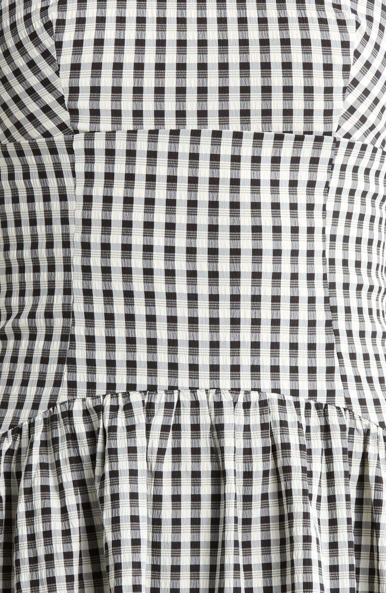 ASTR the Label Cara Gingham Dress, Alternate, color, Black Gingham