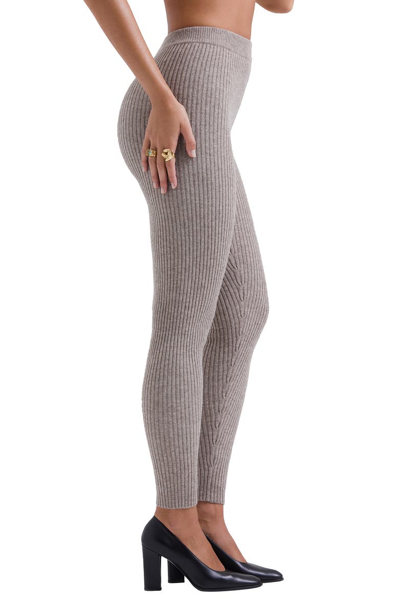 Rosmina Sweater Knit Wool Rib Leggings, Alternate, color, GREY