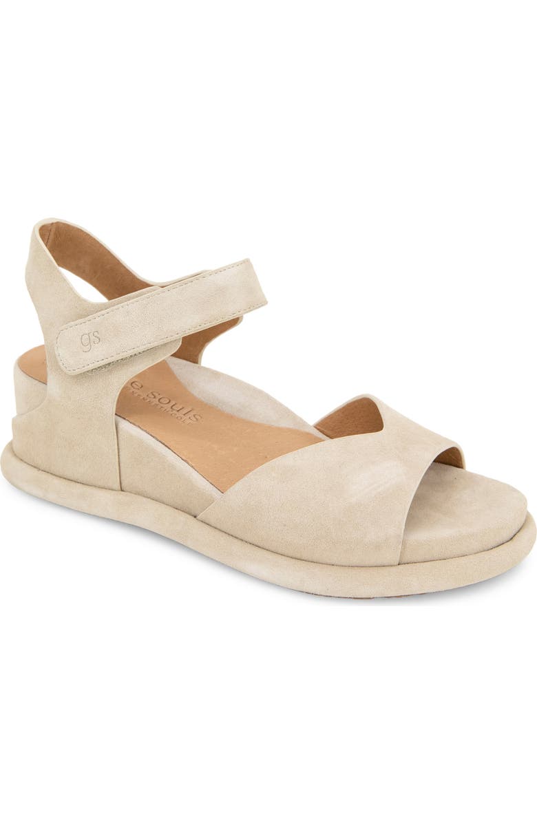 Gentle Souls Jalleen Wedge Sandal, Main, color, Taupe Suede