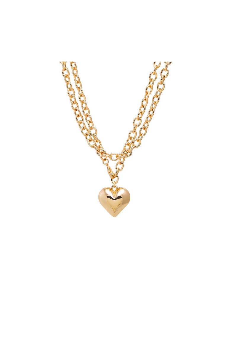 BY ADINA EDEN Layered Heart Pendant Necklace, Main, color, Gold