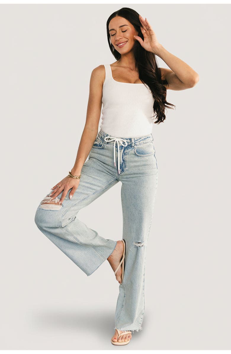 Baltic Børn Ronda Mid Rise Ripped Jeans, Alternate, color, Light Wash