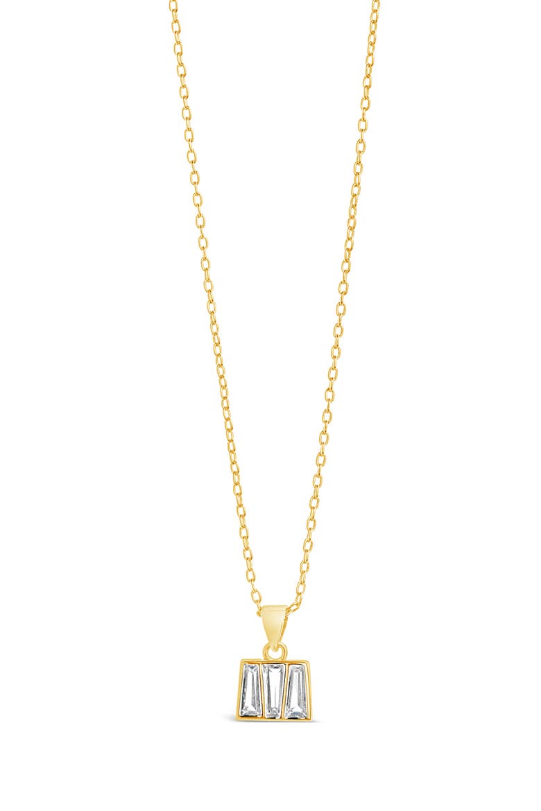 Colsie CZ Pendant Necklace, Main, color, GOLD