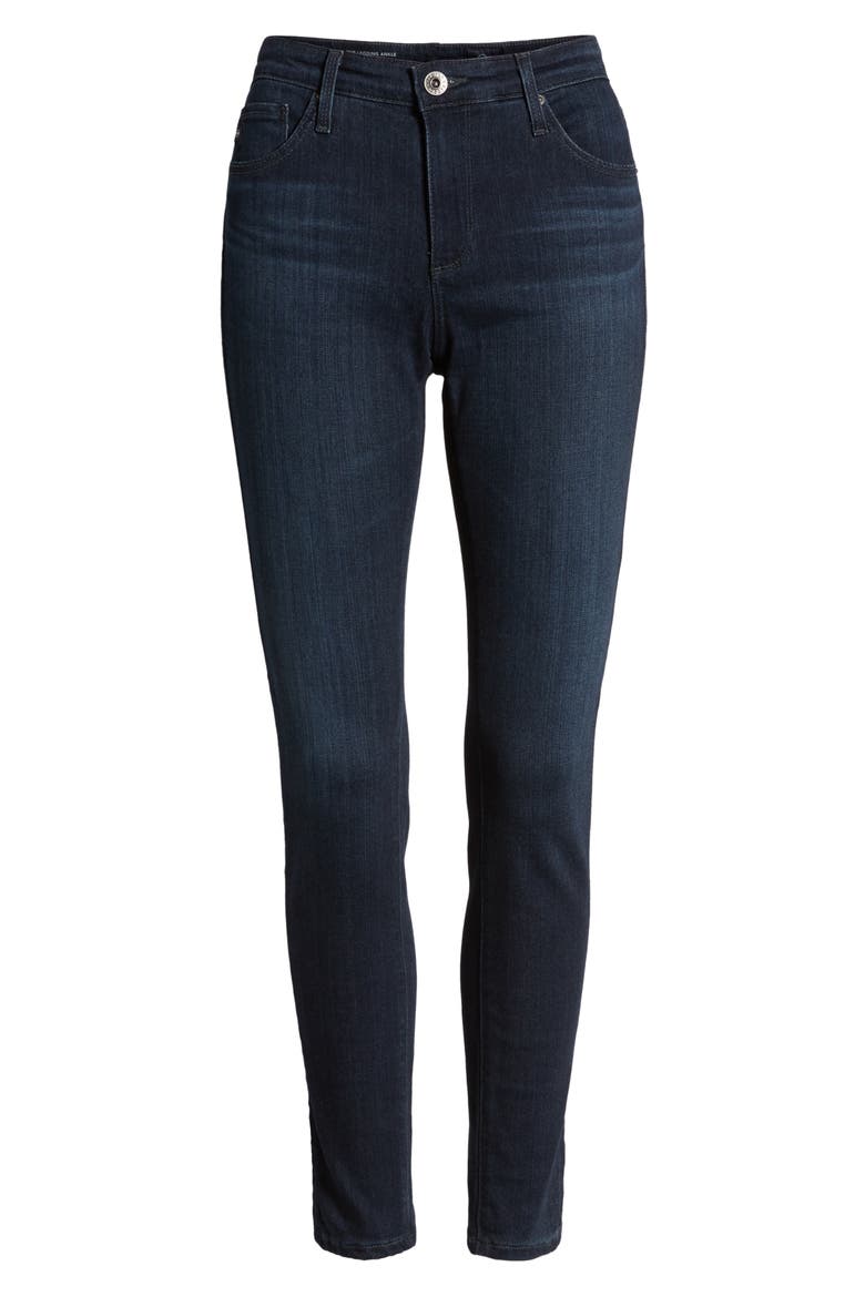 The Legging Ankle Super Skinny Jeans, Alternate, color, COAL BLUE