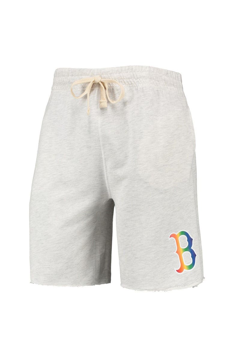 CONCEPTS SPORT Men's Concepts Sport Oatmeal Boston Red Sox Mainstream Logo Terry Tri-Blend Shorts, Alternate, color, Oatmeal