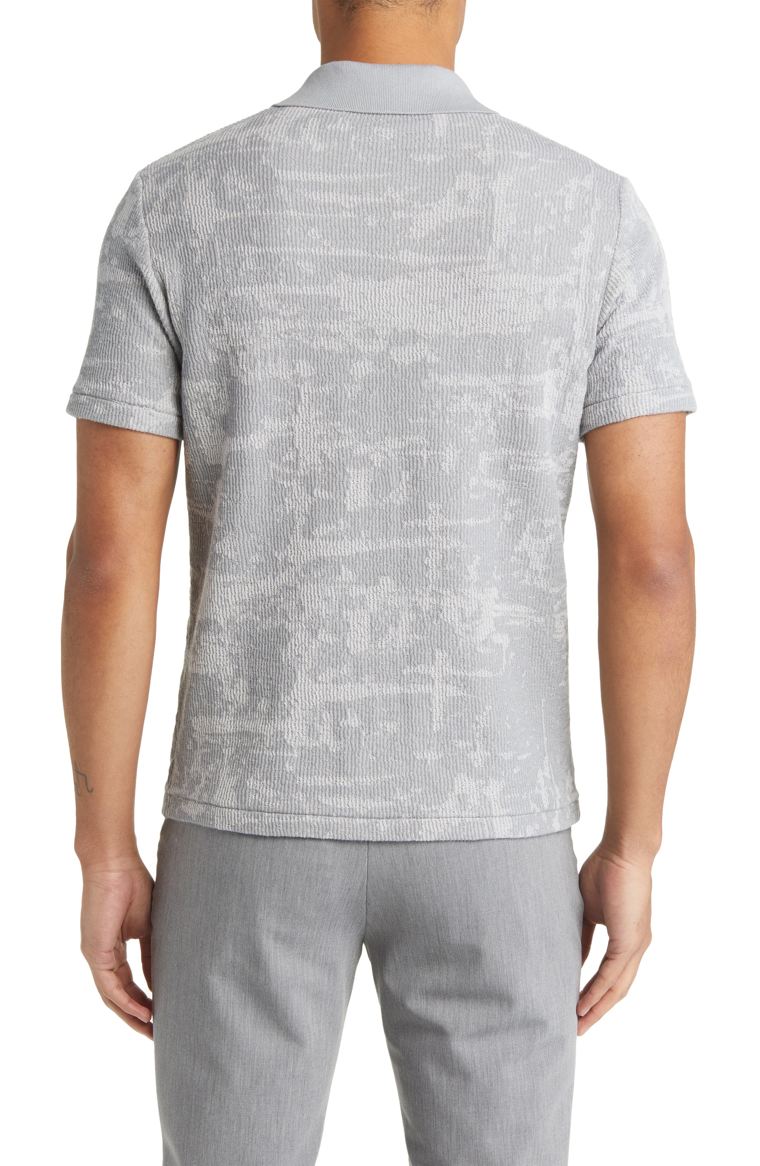 Robert Barakett Russo Jacquard Ribbed Polo (Men) | Nordstrom