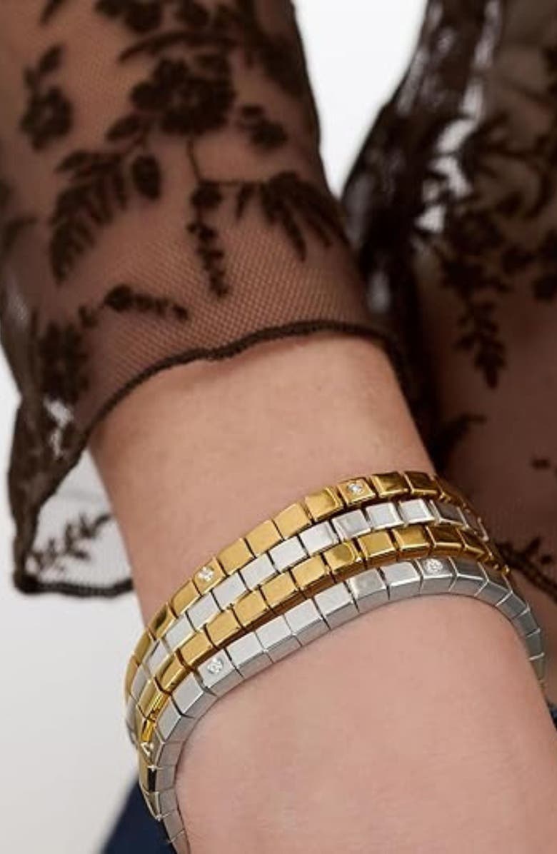 Oak & Luna Square Dot Bracelet in Gold Vermeil, Alternate, color, Gold Vermeil