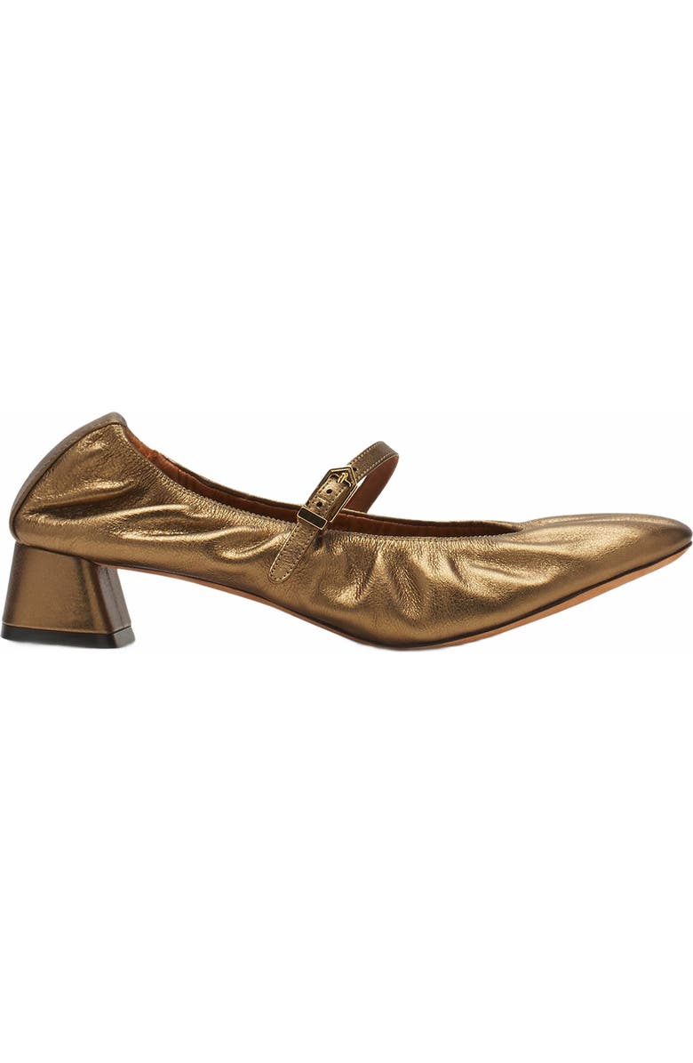 Lanvin Mary Janes With Metallic Leather Heels, Main, color,