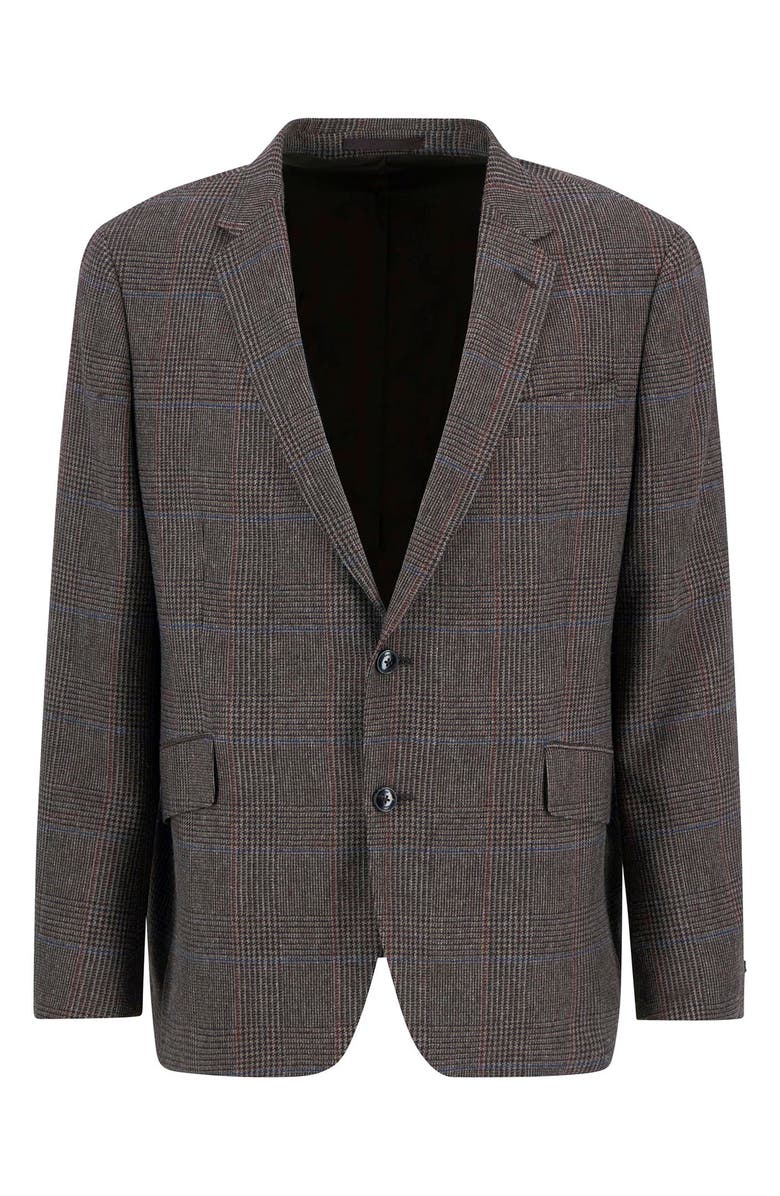 Barbour Maxfield Brown Country Check Wool Blend Sport Coat, Alternate, color, Brown