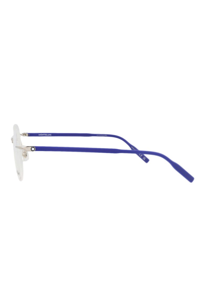 49mm Round Optical Glasses, Alternate, color, SILVER BLUE TRANSPARENT