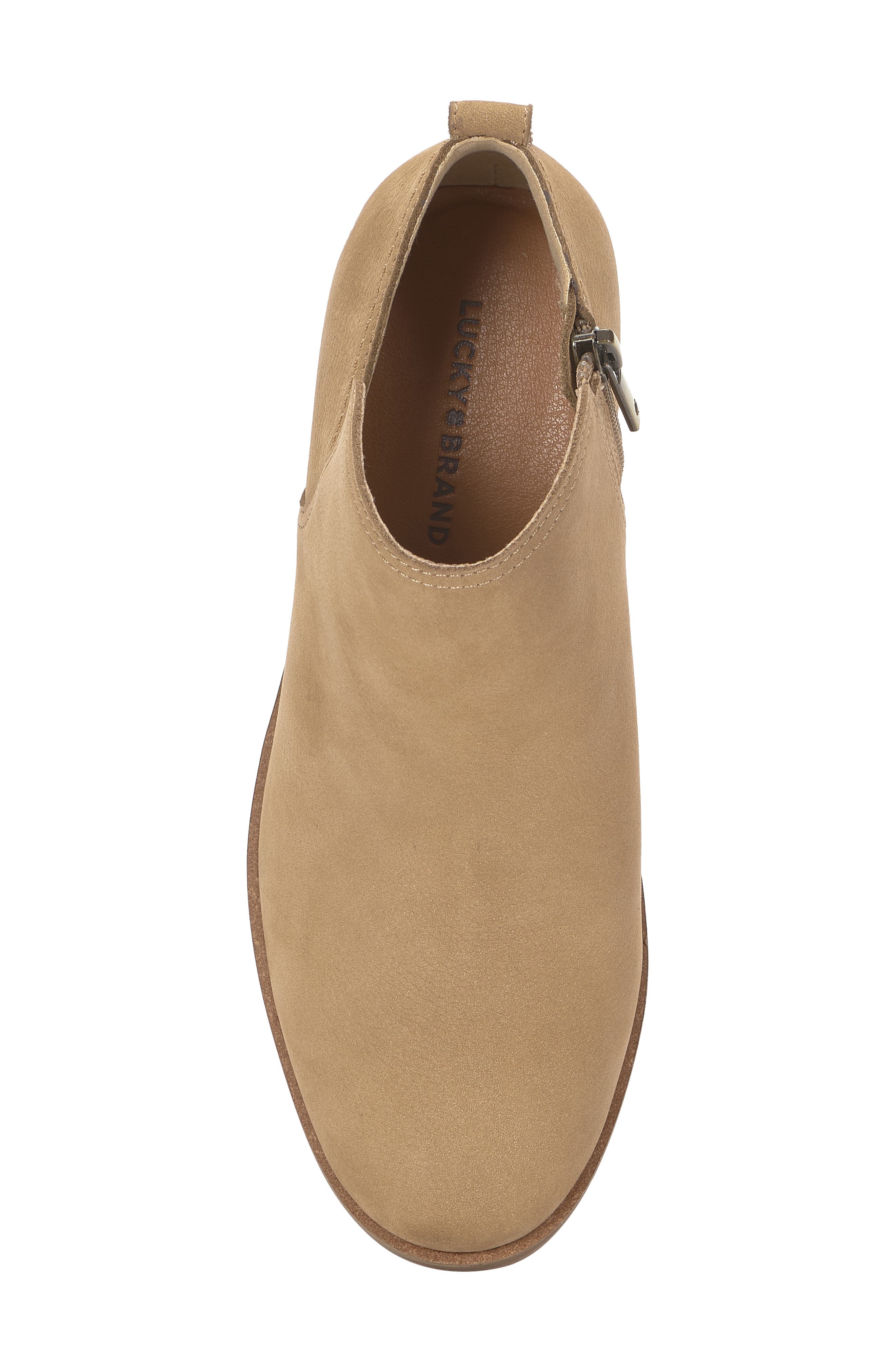 Zinlay Leather Wedge Bootie, Alternate, color, MDBEIGE 01