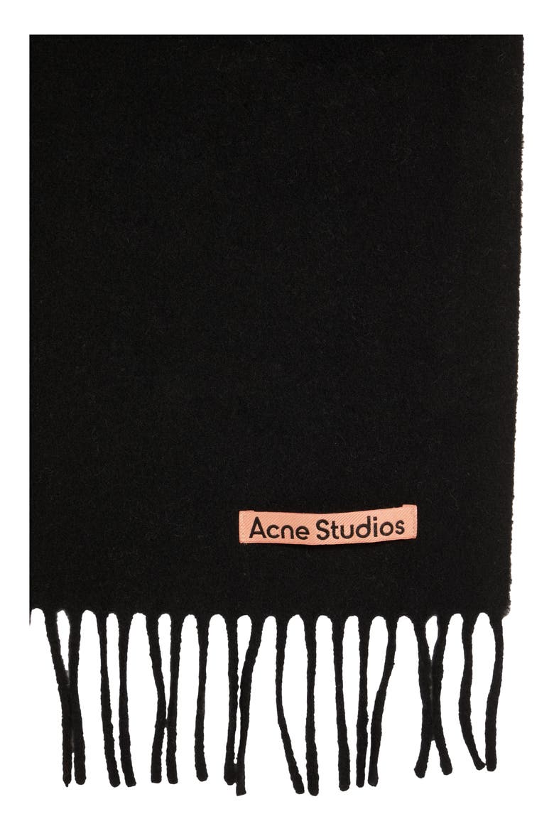 Cashmere Scarf, Alternate, color, BLACK
