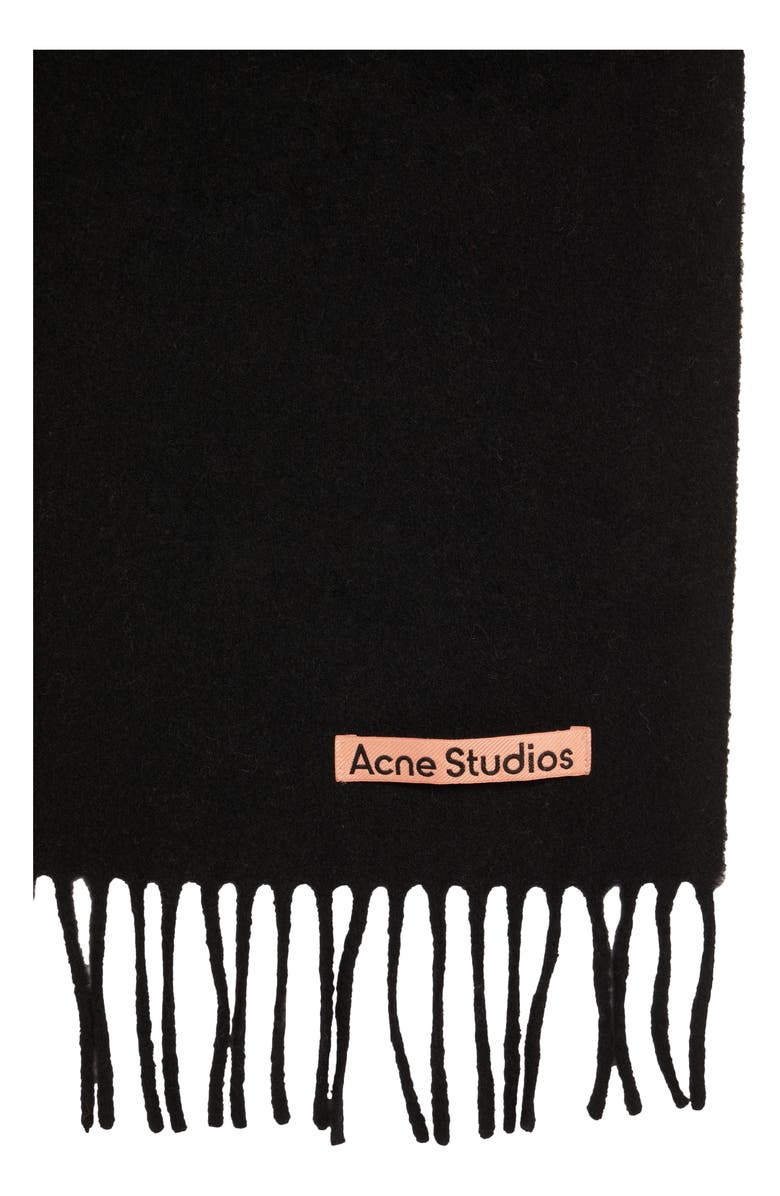 Acne Studios Cashmere Scarf, Alternate, color, Black