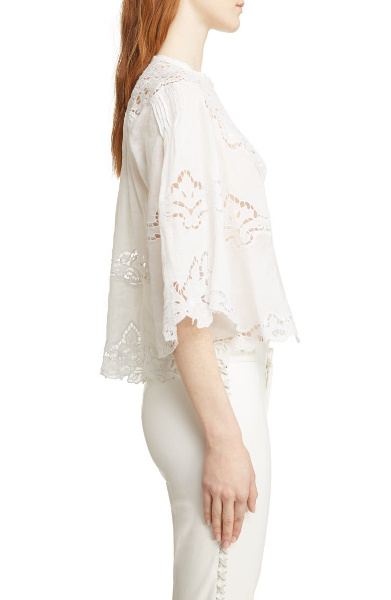 Isabel Marant Marlo Broderie Anglaise Blouse, Alternate, color, 