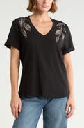 Cinq à Sept Bree Beaded Cotton T-Shirt