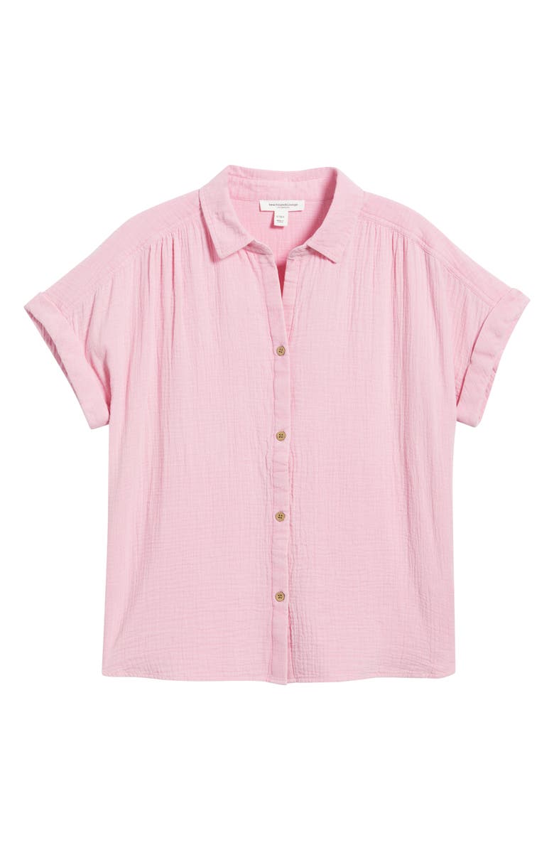 beachlunchlounge Rowan Cotton Button-Up Shirt, Alternate, color,