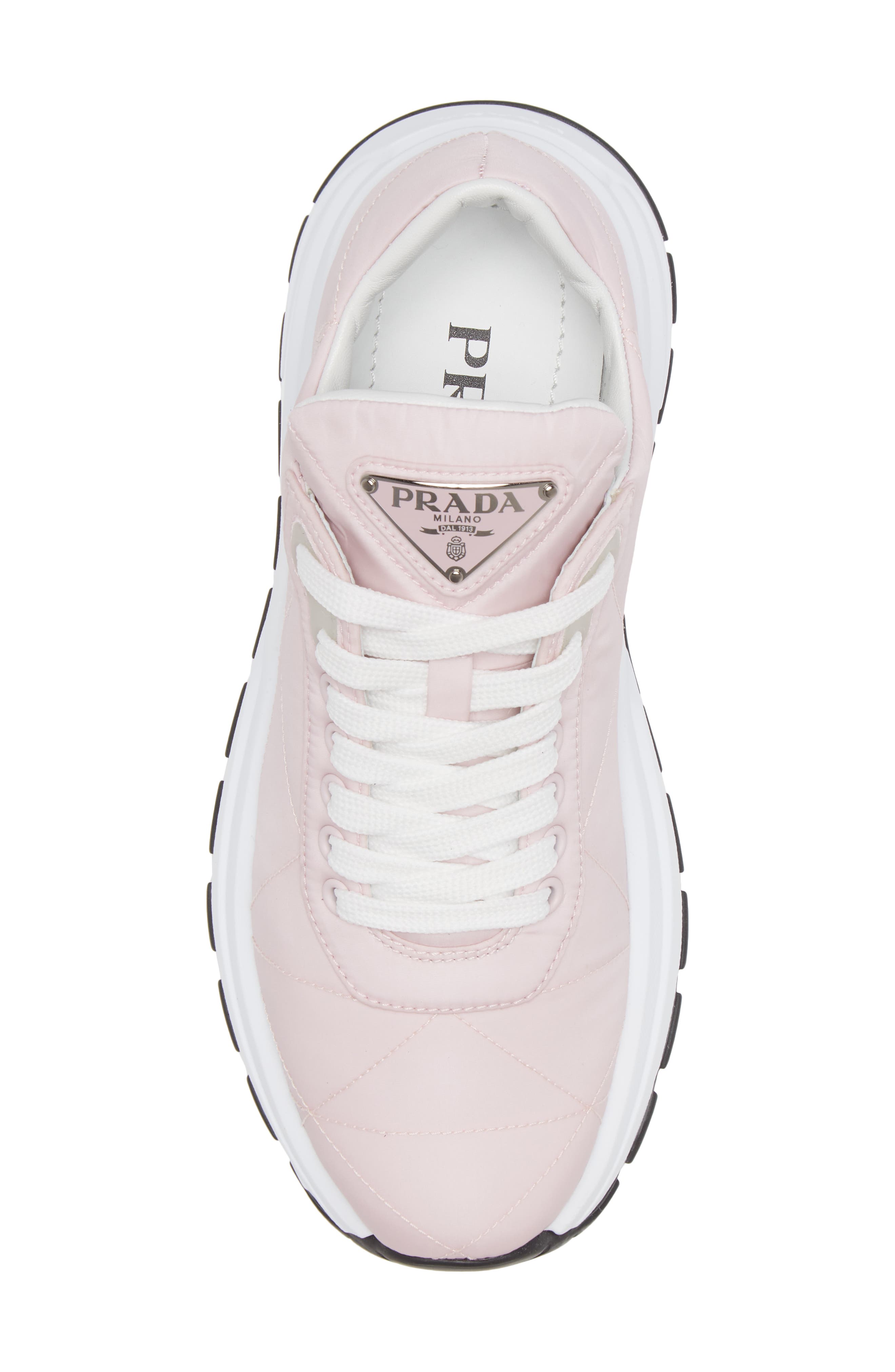Prada Logo Low Top Sneaker, Alternate, color, 