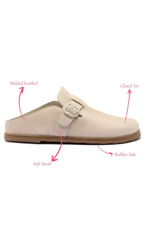 Larroude Milan Suede Clog In Neutral