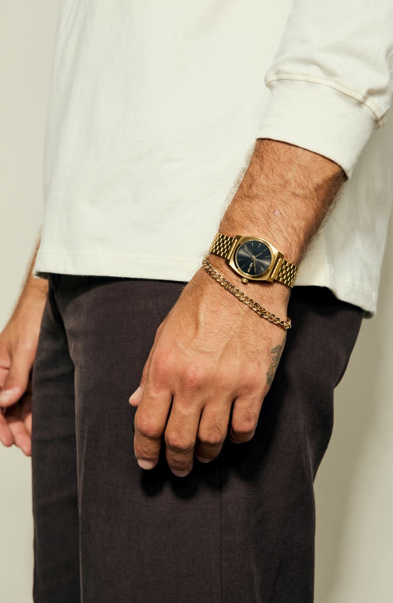 Nixon The Medium Time Teller Bracelet Watch, 31mm, Alternate, color, Gold / Black