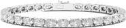 HauteCarat Sideways Oval Lab Created Diamond Tennis Bracelet