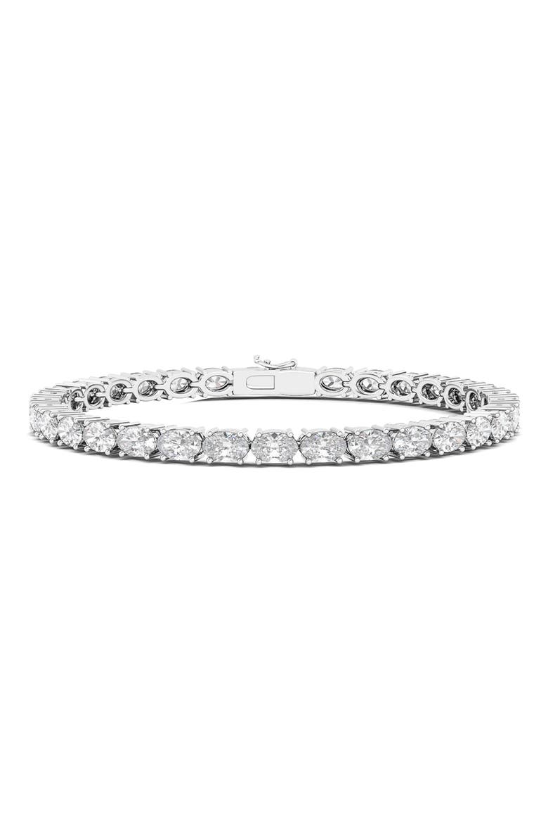 Sideways Oval Lab Created Diamond Tennis Bracelet video