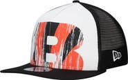 New Era Men's New Era White/Black Cincinnati Bengals Distressed 9FIFTY A-Frame Snapback Hat