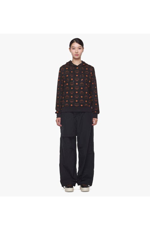 Mcm Maxi Monogram Print Hoodie In Organic Cotton In Multi