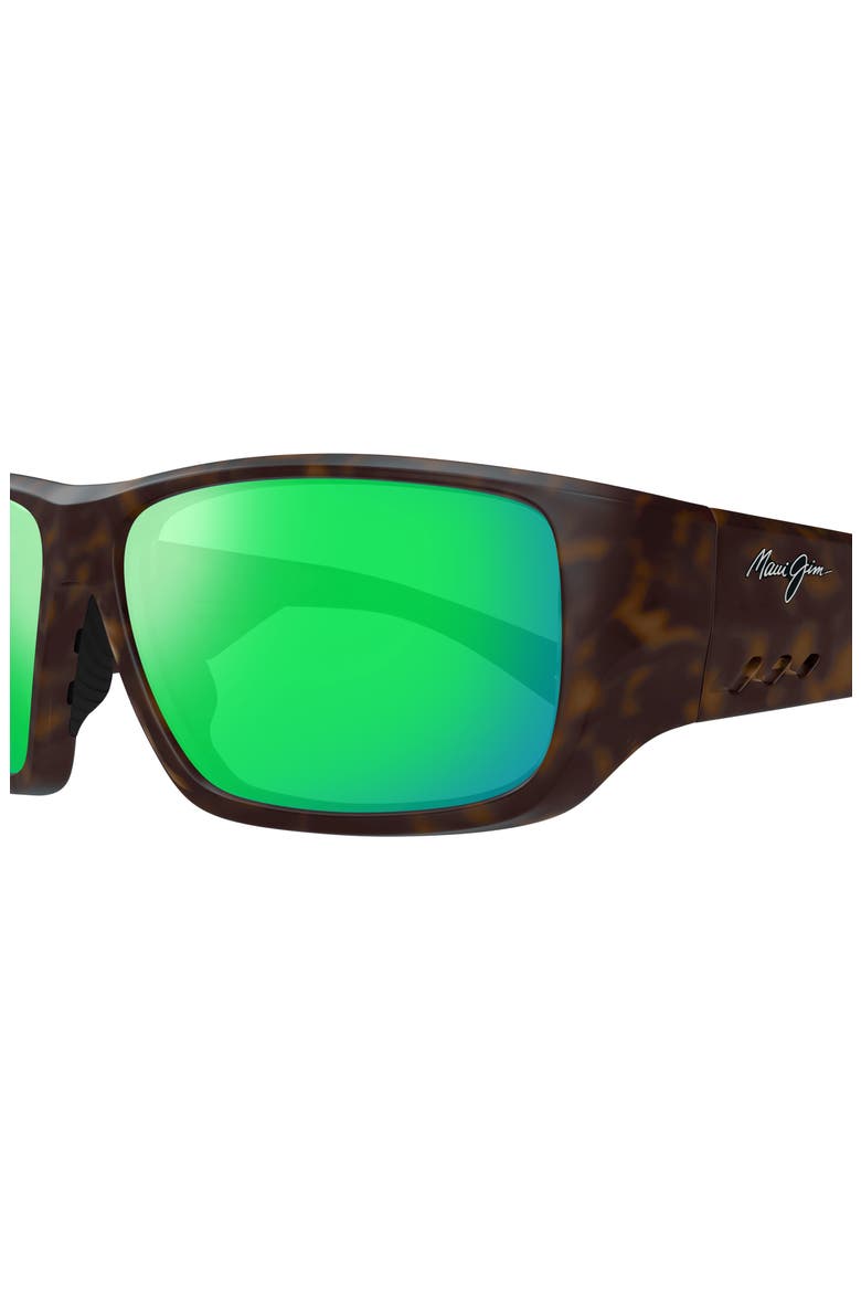 Keha 63mm Oversize Polarized Rectangular Sunglasses, Alternate, color, BROWN/ MAUIGREEN