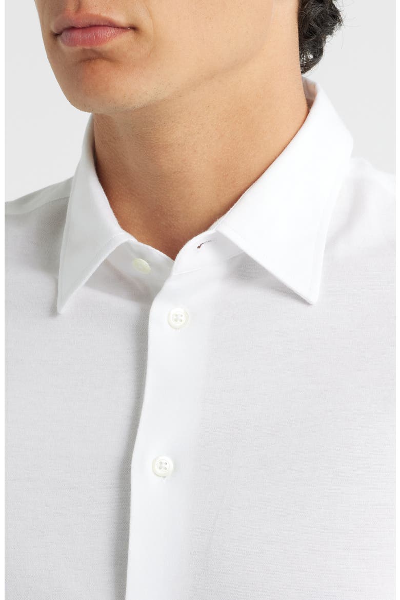 Cotton Button-Up Shirt, Alternate, color, SOLID WHITE