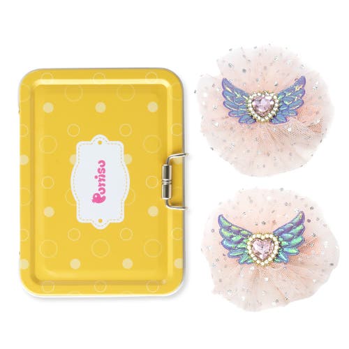 Puttisu 2pc Angel Sparkle Wings Clip Set