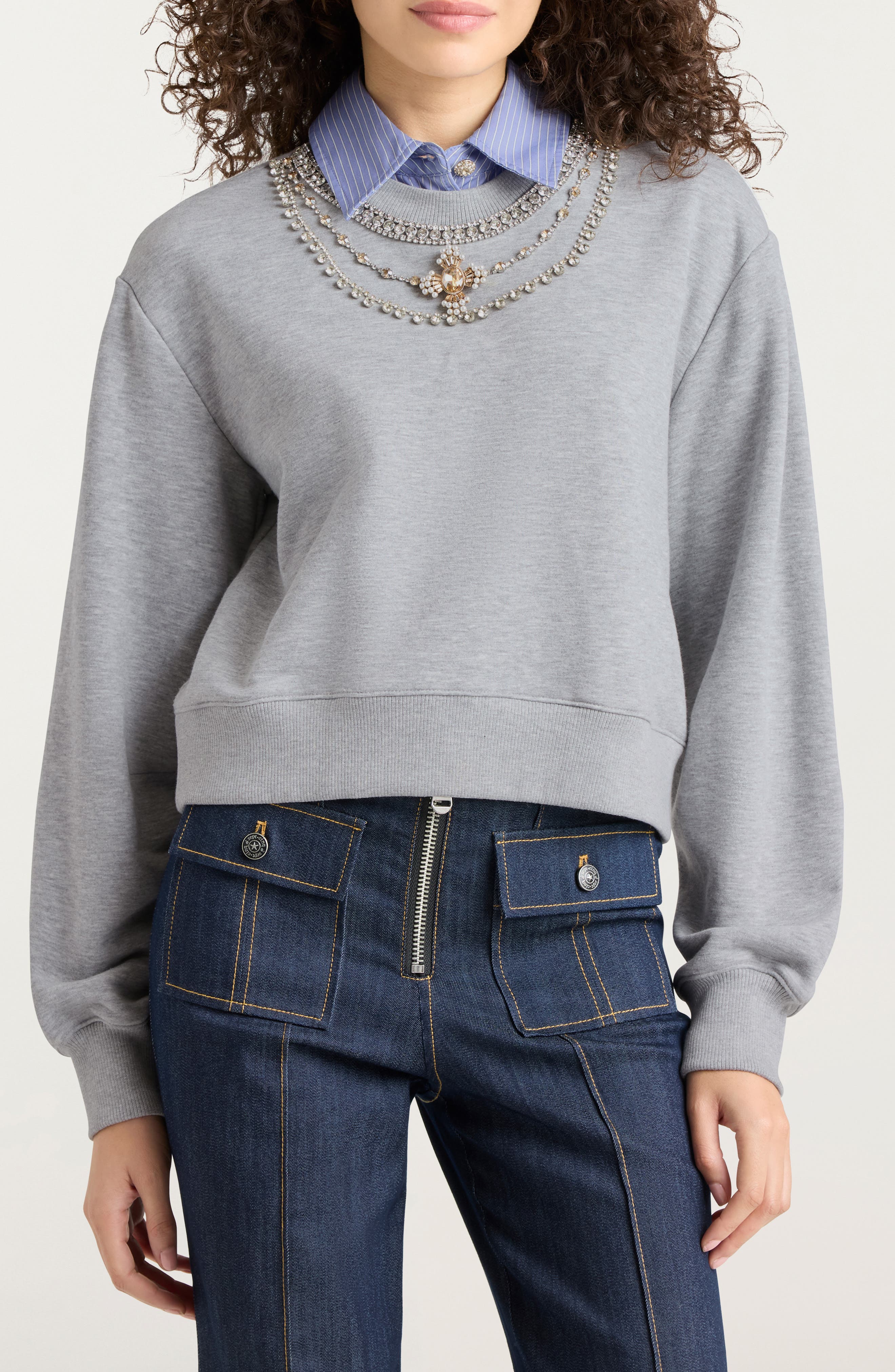 Lavina Jewel Embellished Sweatshirt