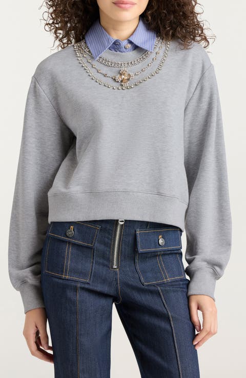 Lavina Jewel Embellished Sweatshirt