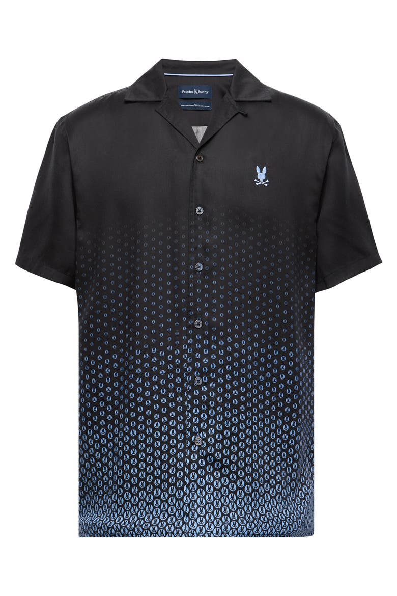 Bendigo Gradient Logo Lyocell Camp Shirt, Main, color, EVENING BLUE