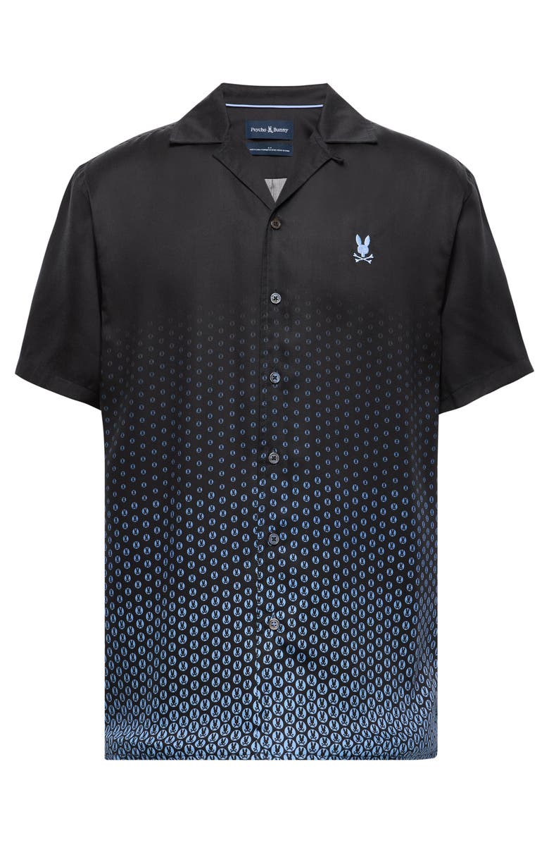 Psycho Bunny Bendigo Gradient Logo Lyocell Camp Shirt, Main, color, 