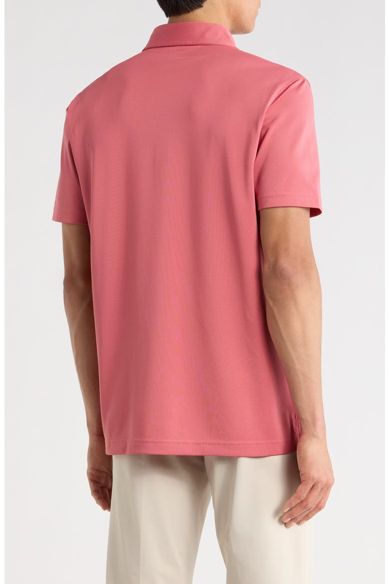 Pique Short Sleeve Polo, Alternate, color, BAROQUE ROSE