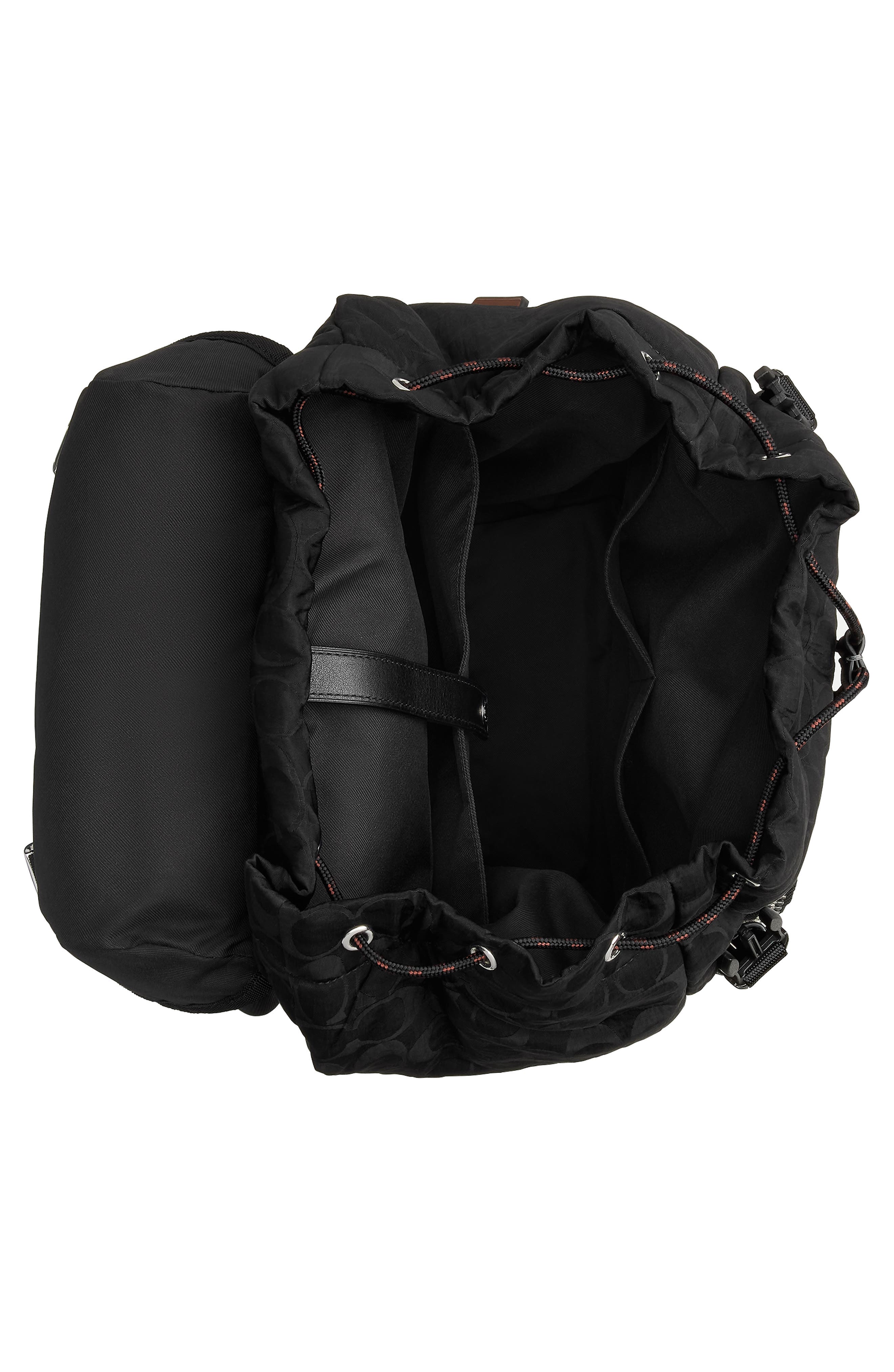 COACH Logan Backpack in Signature Nylon, Alternate, color, Black