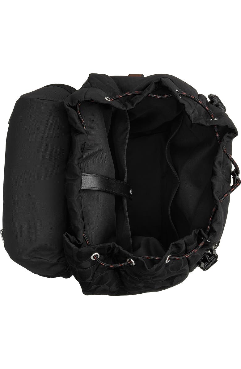 COACH Logan Backpack in Signature Nylon, Alternate, color, Black