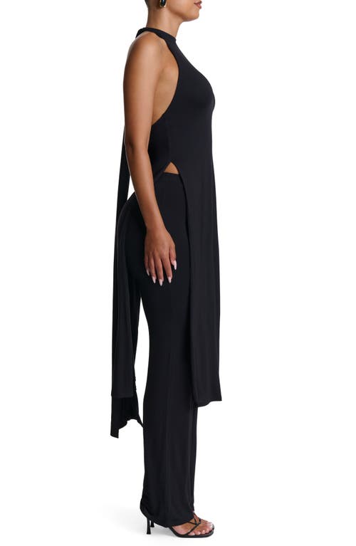 Naked Wardrobe Longline Halter Tunic In Black