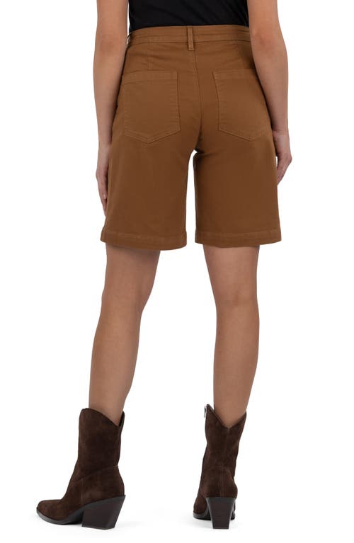 Kut From The Kloth Hailey Denim Bermuda Shorts In Brown